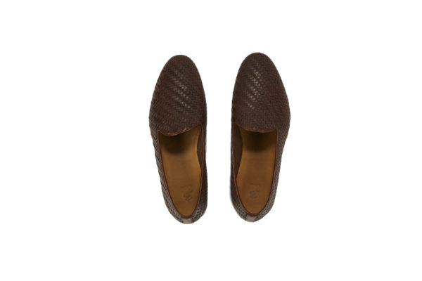 Rimbaud Brown Braided Leather Loafers - Barbanera
