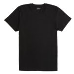 Plain Black Raw Cotton T-Shirt