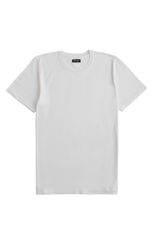 Plain White Raw Cotton T-Shirt - Barbanera