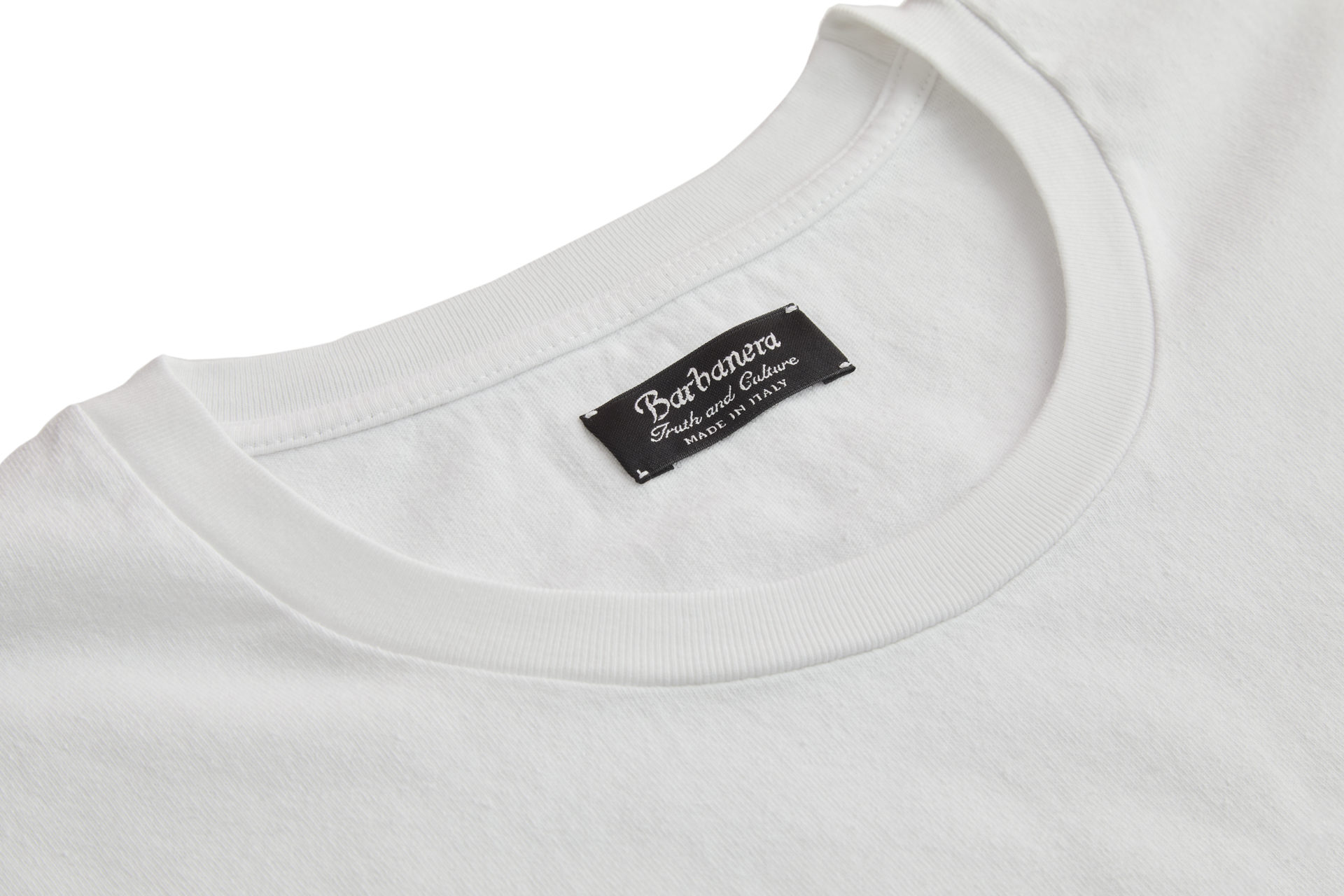 Plain Black Raw Cotton T-Shirt - Barbanera