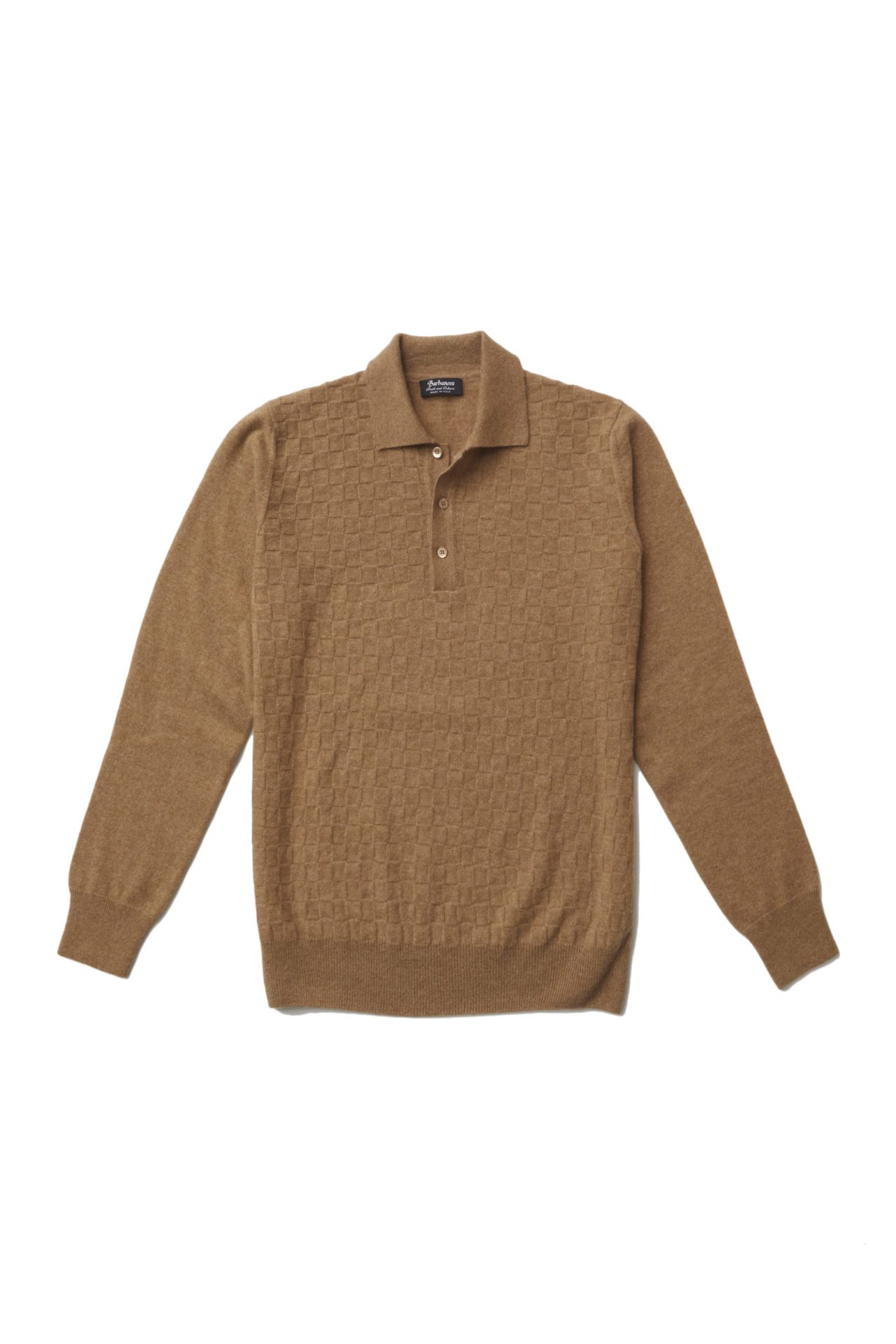 P.P.P. Light Brown Cashmere Polo Shirt - Barbanera