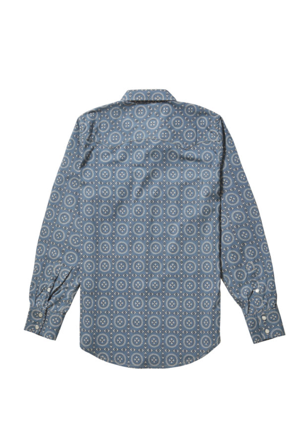 FDP Light Blue “Bandana” Japanese Printed Cotton Western Shirt - Barbanera
