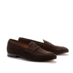 Lawrence Dark Brown Suede Penny Loafers