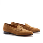 Lawrence Light Brown Suede Penny Loafers