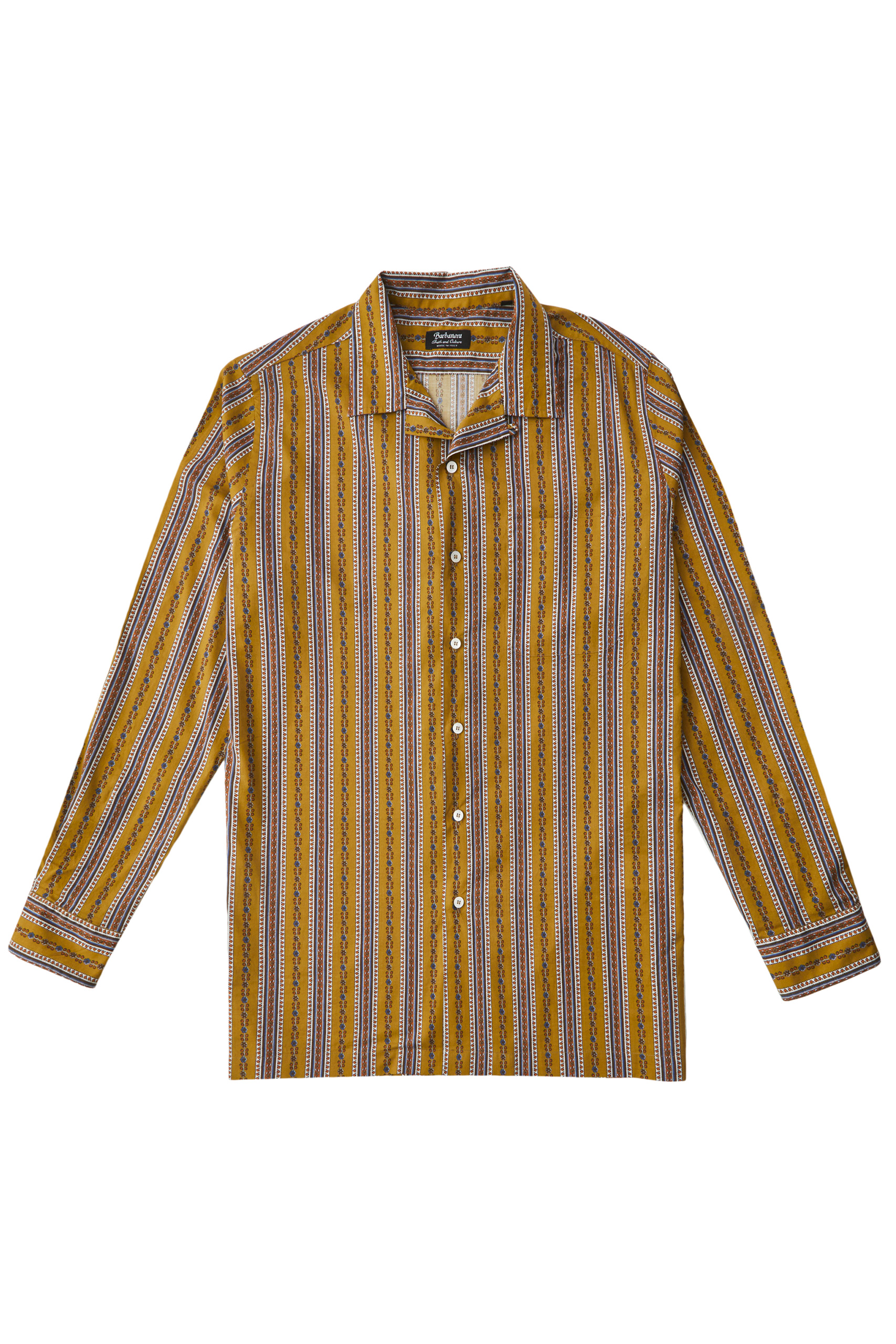 Burt Mustard/Blue Japanese Fabric Shirt - Barbanera