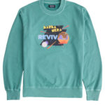 Magic Aqua Teal Crew Neck Cotton La Revival Graphic Loose/relaxed Fit Sweatshirt